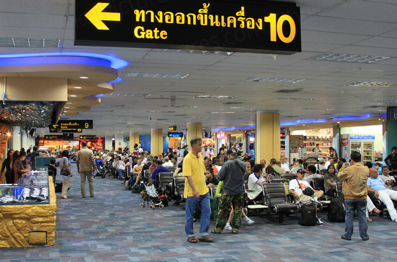 Phuket International Airport - the domestic departures lounge