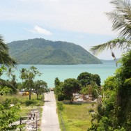 Seaview from the East coast of Phuket with island in background Seaview from the East coast of Phuket with island in background